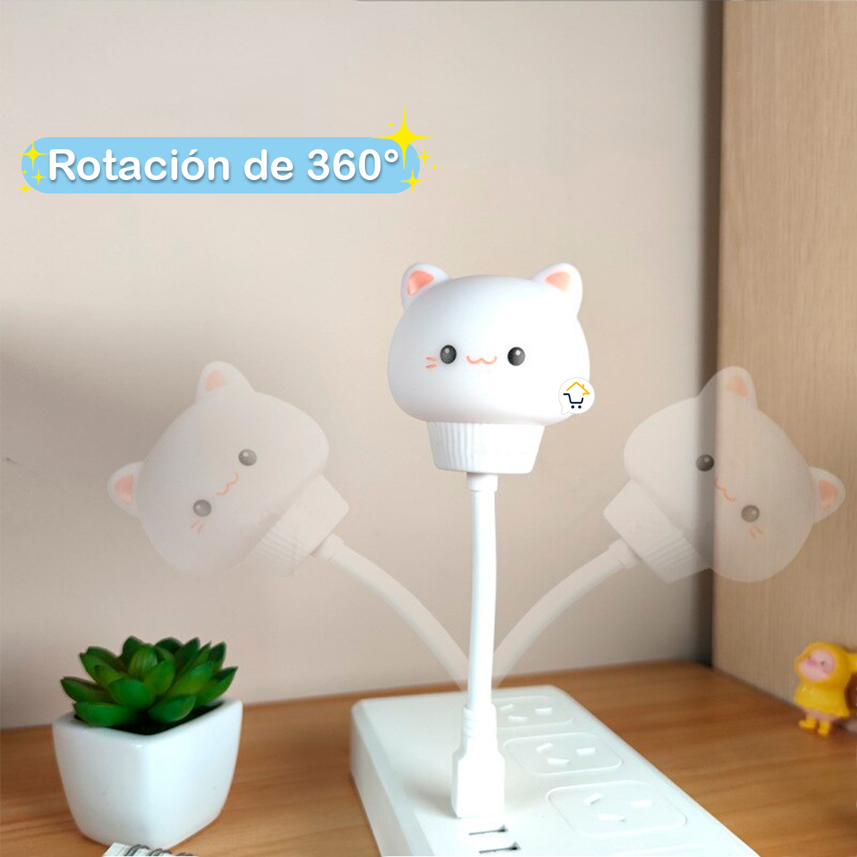  Luz De Noche Led Usb Kawaii 7lam 